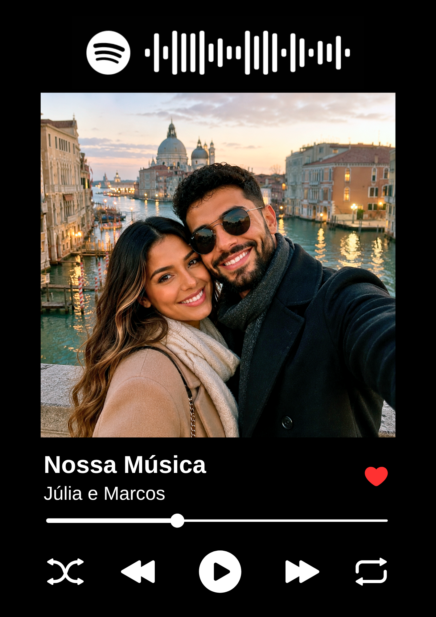 Quadro interativo Netflix e Spotify